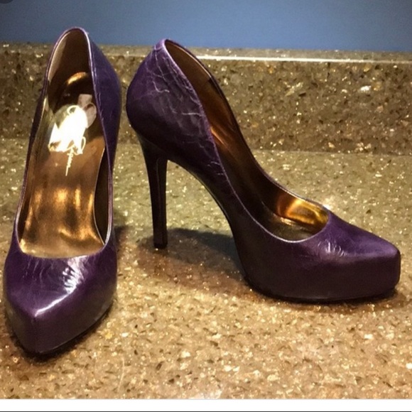 Jessica Simpson Shoes - Jessica Simpsons Eggplant Platforms!